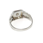 Art Deco Diamond Ring - Vintage 18k White Gold Natural .20 CT Old European Unisex Engagement - Circa 1930s Era Size 8.5 Square Fine Jewelry