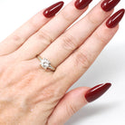 Vintage Diamond Ring - Mid Century 14k Yellow & White Gold .83 CT Natural Round Solitaire - Circa 1950s Size 8 1/2 Fine Engagement Jewelry