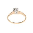 Vintage Diamond Ring - Mid Century 14k Yellow & White Gold .83 CT Natural Round Solitaire - Circa 1950s Size 8 1/2 Fine Engagement Jewelry