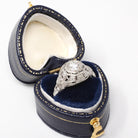 Antique Diamond Ring - Art Deco Platinum .61 CTW Octagonal Natural Gemstone Filigree Engagement - Circa 1920s Era Size 5 1/2 Fine Jewelry