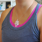 Vintage Leaf Pendant Necklace - Mid Century 14k White Gold Carved Rock Crystal Quartz - Circa 1960s Diamond Emerald Accented Fine Jewelry