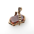Antique Flip Locket - Victorian 10k Rose Gold Sardonyx & Onyx Gems Double Sided Pendant - Circa 1890s Era Watch Fob Fine Keepsake Jewelry