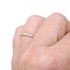 Diamond Wedding Band - Estate 14k Yellow Gold Channel Set .22 CTW 2.4 MM Ring - Circa 2000s Era Size 5 3/4 Stacking Bridal Fine Jewelry