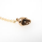 Dainty Skull Charm - Contemporary 14k Rosy Yellow Gold Figural Cranium Pendant Necklace - Circa 2000s Gothic Unique Spooky Statement Jewelry