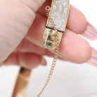 Vintage Flower Bangle - Mid Century 12k Gold Filled Two Tone Hinged Bracelet - Circa 1950s Era Wide Stacking Textured Fashion Jewelry