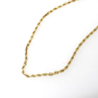 Vintage Rope Chain - Retro Era 14k Yellow Gold 2.6 MM Diamond Cut Machined Necklace - Circa 1980s Era Unisex 24 Inch Layering Fine Jewelry