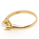 Estate Diamond Ring - 18k Yellow Gold .51 CT Natural Round Brilliant Cut Belcher- Hallmarked 1982 Size 10 Bold Gold Fine Unisex Jewelry