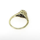 Art Deco Engagement Ring - Vintage 14k White & Yellow Gold Rare Butterfly Filigree 0.12 CT Diamond - Circa 1930s Era Size 5 3/4 Fine Jewelry