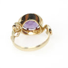 Created Color Change Sapphire Ring - Mid Century 10k Yellow Gold Natural 2.74 CT Gem - Circa 1960s Era Size 6 Victorian Revival Fine Jewelry