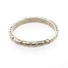 Art Deco Wedding Band - Vintage 14k White Gold 2.5 MM Orange Blossom Engraved Design Ring - Circa 1920s Size 6 Bridal Fine Statement Jewelry