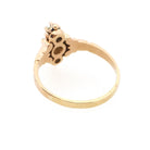Antique Pearl Ring - Victorian 14k Rose Gold Three Gemstone Dainty Navette - Circa 1890s Era Size 5.25 Engraved June Birthstone Fine Jewelry