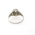 Antique Diamond Ring - Art Deco 18k White Gold Natural .15 CT Old European Hexagonal Engagement - Circa 1920s Size 5 1/2 Belais Fine Jewelry