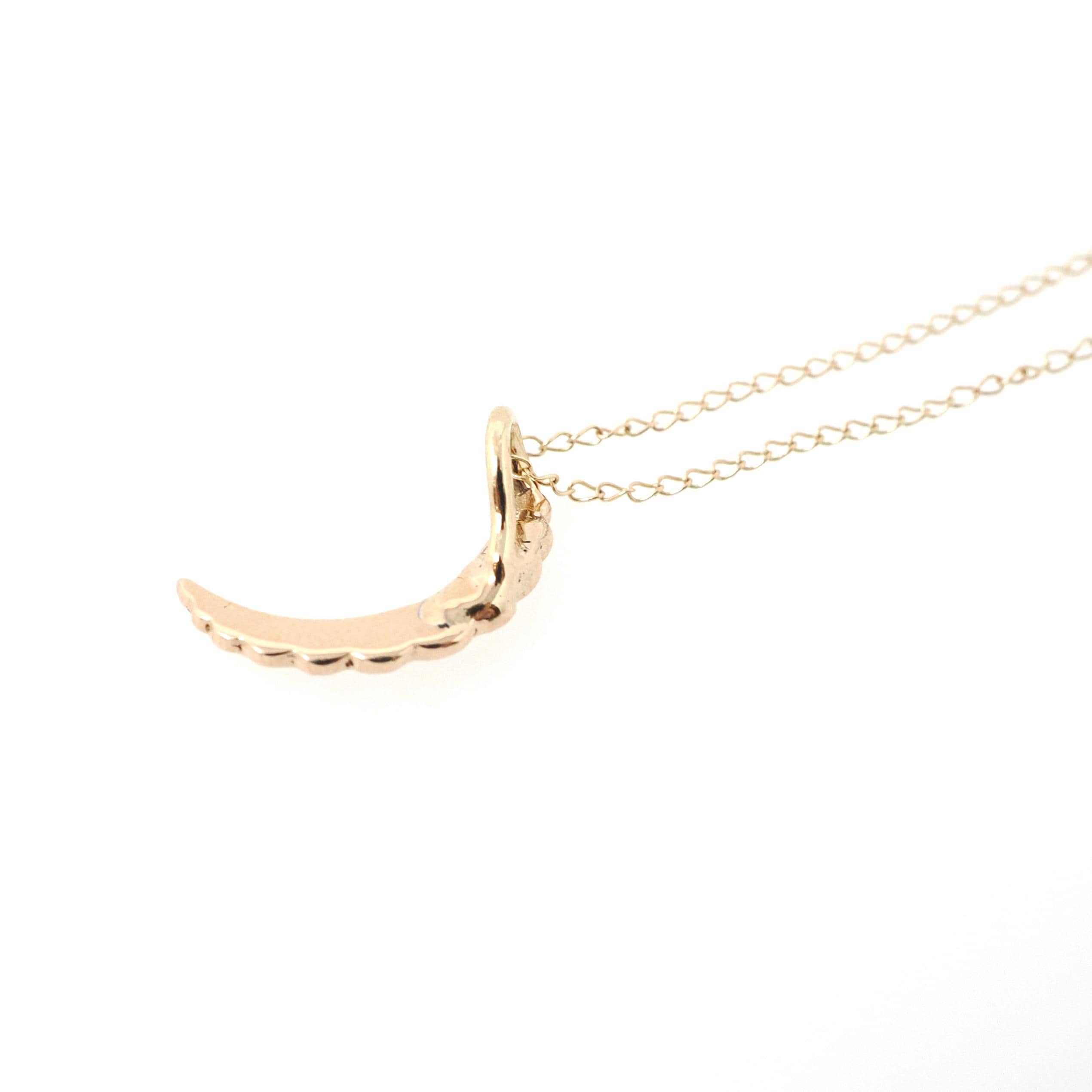 Antique Crescent Moon Charm - Edwardian Era 14k Yellow Gold Cultured Seed Pearl Conversion Pendant - Circa 1910s Celestial Fine Jewelry