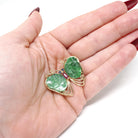 Vintage Butterfly Brooch - Estate 14k Yellow Gold Flying Winged Jadeite Jade Sapphire Ruby - Modernist Colorful Gemstone Insect Fine Jewelry