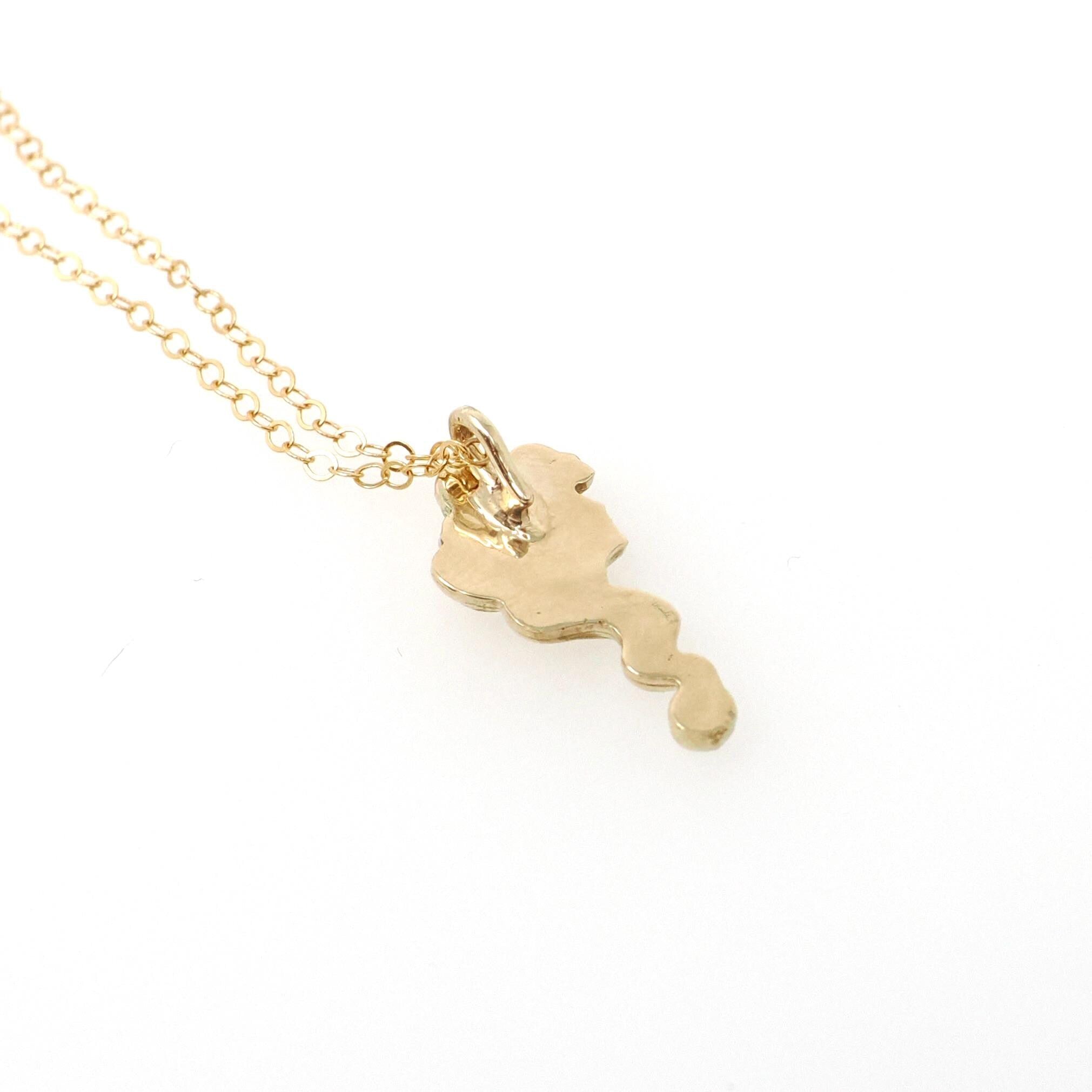 Gibson Girl Pendant Necklace - Antique Edwardian 14k Yellow Gold Natural Opal Charm - Circa 1910s Era Stick Pin Conversion Fine Jewelry