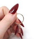 Upcycled Gold Band - Edwardian 14k Yellow Gold Stick Pin Conversion Ring - Circa 1910s Size 6 1/4 Minimalist Unisex 1 MM Dainty Fine Jewelry