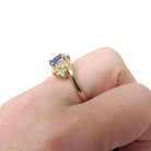 Tanzanite & Diamond Ring - Estate 14k Yellow Gold 2.71 CT Violet Gemstone Bypass - Contemporary Sz 6.25 Alternative Engagement Fine Jewelry