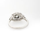 Vintage Engagement Ring - Mid Century Era 14k White Gold 1.36 CTW Natural Diamonds - Circa 1950s Era Size 7 1/2 Fine Cluster Bridal Jewelry
