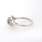Vintage Engagement Ring - Mid Century Era 14k White Gold 1.36 CTW Natural Diamonds - Circa 1950s Era Size 7 1/2 Fine Cluster Bridal Jewelry