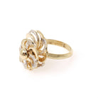 Diamond Spinner Ring - Contemporary 14k Yellow Gold Motion Kinetic Pinwheel Style - Estate .10 CTW Gemstone Size 6 3/4 Fidget Fine Jewelry