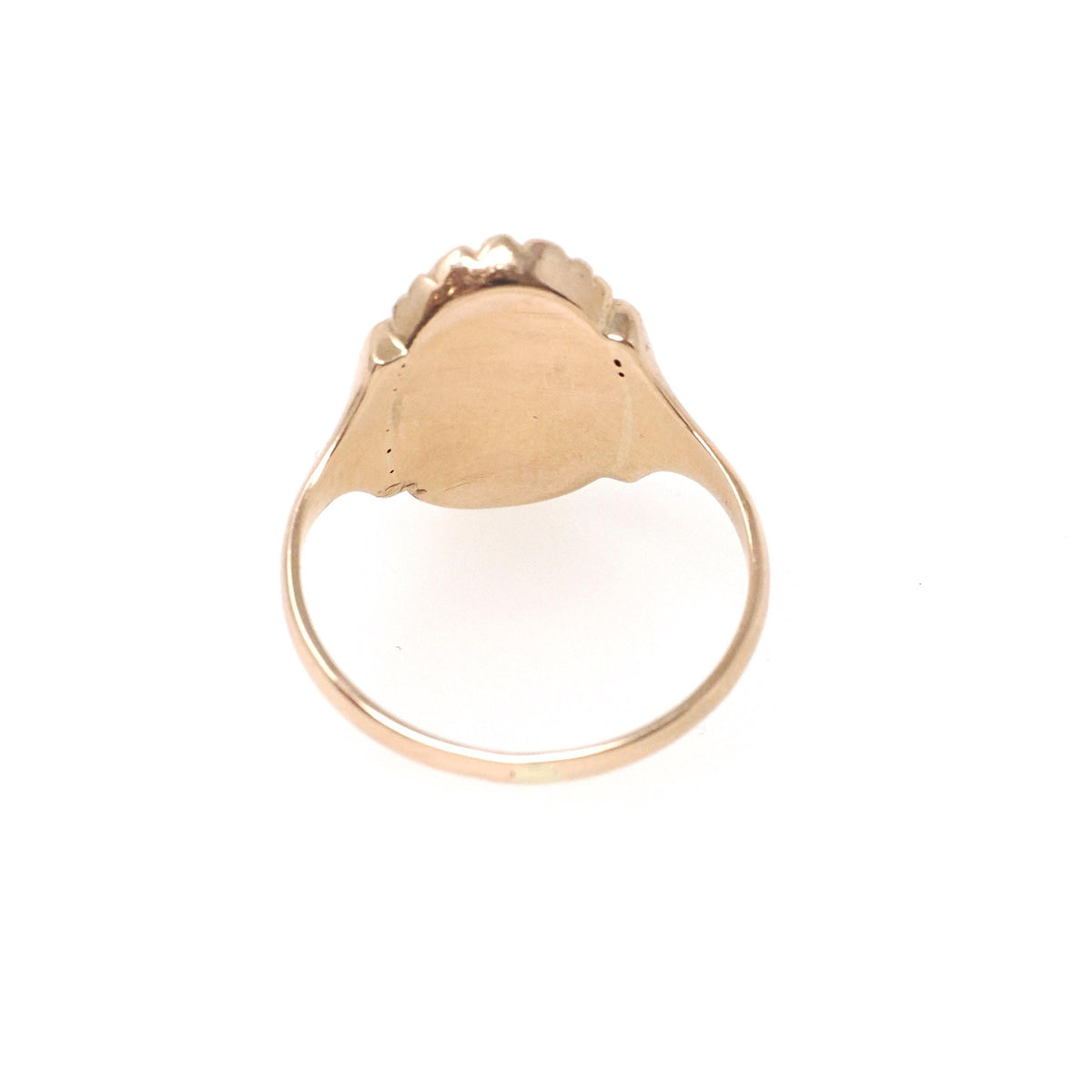 Antique Intaglio Ring - Victorian Era 10k Rosy Yellow Gold Carved Intaglio Dark Red Sard - Circa 1890s Size 7 Ladies Profile Fine Jewelry