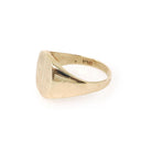 Vintage Signet Ring - Mid Century 10k Yellow Gold "GVA" Engraved Ring - Circa Early 1960s Era Size 5 1/2 Unisex Fine Statement Jewelry