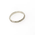 Vintage Baby Band - Art Deco 14k White Gold Nature Floral Eternity Design Ring - Circa 1930s Era Size 1/2 Fine Midi Pinky Children's Jewelry