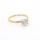 Antique Engagement Ring - 18k Yellow Gold Platinum Crown .95 CT Old European Cut Diamond Solitaire - Size 6 3/4 Tiffany & Co Fine Jewelry