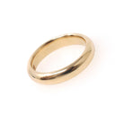 Antique Wedding Band - Edwardian Era 14k Yellow Gold 4.3 MM Domed Comfort Fit Ring - Size 6 1/2 Fine Art Carved JR Wood Bridal Jewelry