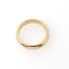 Antique Wedding Band - Edwardian Era 14k Yellow Gold 4.3 MM Domed Comfort Fit Ring - Size 6 1/2 Fine Art Carved JR Wood Bridal Jewelry