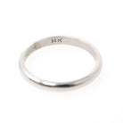 Vintage Wedding Band - Mid Century 14k White Gold 2.4 MM Half Round Bridal Ring - Circa 1950s Era Size 5 3/4 Stacking Fine Honor Jewelry