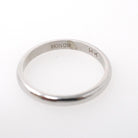 Vintage Wedding Band - Mid Century 14k White Gold 2.4 MM Half Round Bridal Ring - Circa 1950s Era Size 5 3/4 Stacking Fine Honor Jewelry