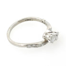 Toi Et Moi Ring - Antique 18k White Gold .56 CTW Art Deco Diamond Bypass Band - Vintage Circa 1920s Size 7 Fine Bridal Engagement Jewelry