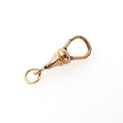 Antique Dog Clip - Edwardian Rose Gold Filled Stationary Necklace Finding Clasp - Circa 1910s Era Charm Holder Unisex Utility Jewelry