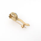 Antique Halley's Comet Brooch - Victorian 10k Gold Clear Old Cut Paste Stone Astronomy Pin - Vintage 1800s Era Celestial Rare Fine Jewelry