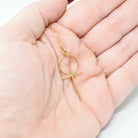 Dainty Ankh Necklace - Contemporary 18k Yellow Gold Wire Egyptian Revival Symbol Charm - Circa 1990s Statement Fine Feminist Venus Jewelry