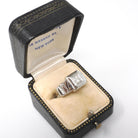Art Deco Diamond Ring - Vintage 18k White Gold Natural .20 CT Old European Unisex Engagement - Circa 1930s Era Size 8.5 Square Fine Jewelry