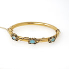 Antique Opal Bracelet - Edwardian 14k Yellow Gold Natural Gem Bangle - Circa 1910s Era Rope Chain Detail Fine October Birthstone Jewelry