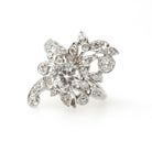 Vintage Engagement Ring - Mid Century Platinum 1.72 CTW Natural Diamonds - Circa 1950s Era Size 6 3/4 Fine Floral Bouquet Filigree Jewelry