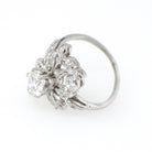 Vintage Engagement Ring - Mid Century Platinum 1.72 CTW Natural Diamonds - Circa 1950s Era Size 6 3/4 Fine Floral Bouquet Filigree Jewelry