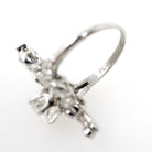 Vintage Engagement Ring - Mid Century Platinum 1.72 CTW Natural Diamonds - Circa 1950s Era Size 6 3/4 Fine Floral Bouquet Filigree Jewelry