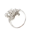 Vintage Engagement Ring - Mid Century Platinum 1.72 CTW Natural Diamonds - Circa 1950s Era Size 6 3/4 Fine Floral Bouquet Filigree Jewelry