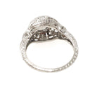 Antique Diamond Ring - Art Deco Platinum .61 CTW Octagonal Natural Gemstone Filigree Engagement - Circa 1920s Era Size 5 1/2 Fine Jewelry