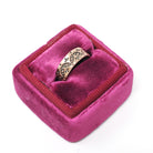 Antique Baby Band - Victorian 9k Rose Gold Engraved Pinky Midi Ring - Vintage Circa 1890s Era Size 1 1/4 Eternity Leaf Design Fine Jewelry