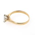 Marquise Diamond Ring - Contemporary 14k Yellow & White Gold .70 CT GIA Solitaire Engagement - Circa 1990s Size 7 1/4 Fine Two Tone Jewelry