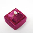 Marquise Diamond Ring - Contemporary 14k Yellow & White Gold .70 CT GIA Solitaire Engagement - Circa 1990s Size 7 1/4 Fine Two Tone Jewelry