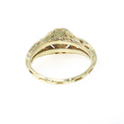 Art Deco Engagement Ring - Vintage 14k Yellow & White Gold 0.35 CT Diamond Solitaire - Circa 1930s Size 5 1/2 Lovebird Filigree Fine Jewelry