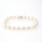 Cultured Pearl Bracelet - Art Deco 14k White Gold 7.5 MM Organic Gem Knotted Strand - Vintage Circa 1930s Era Fashion Accessory Fine Jewelry