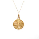 Victorian Love Token - Antique 22k Yellow Gold Charm Coin Pendant - Vintage Circa 1890s Era Engraved "ESB" Liberty Head Fine Jewelry