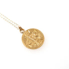 Victorian Love Token - Antique 22k Yellow Gold Charm Coin Pendant - Vintage Circa 1890s Era Engraved "ESB" Liberty Head Fine Jewelry